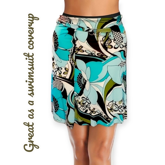 Abstract Floral Summer Skirt - Picture 9 of 12